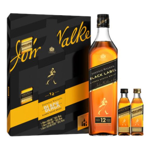 Johnnie Walker Black Label 12 years 0,7l 40% DD+ 2 db mini 0,05l 40%