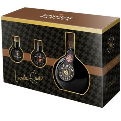 Zwack Unicum Barista 0,7L 40% DD + 2 mini (1*0,04 Unicum + 1*0,04 Szilva)