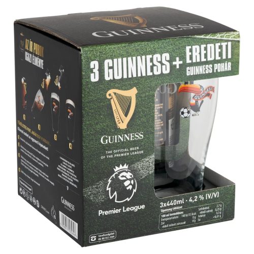 Guinness 3-as Pack DD+Pohár 3*0,44l 4,2%