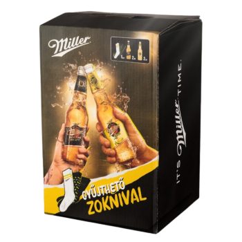 Miller 4 x 0,33l + Zokni Ajándékcsomag