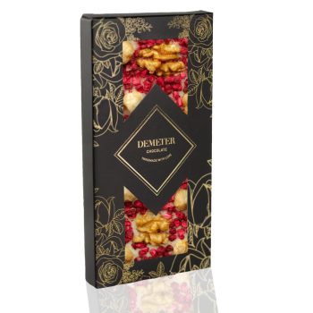   Demeter - Fehércsokoládé dióval, málnával és mogyoróval 50g