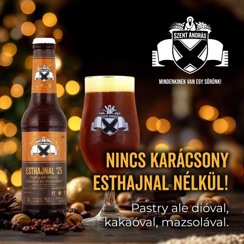 Szent András Sörfőzde Esthajnal '25 (Pastry ale dióval, kakaóval és mazsolával) 7,5% 0,33l