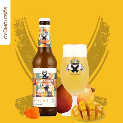 Szent András Sörfőzde Mangós raw IPA (hazy raw IPA mangóval és habaneroval) 7%  0,33l