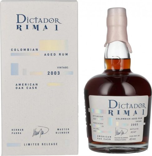 DICTADOR RIMA 2003 AMERICAN OAK CASK 43% PDD 0,7L