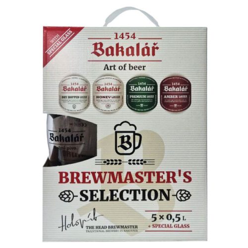 Bakalár Cseh Sörválogatás Pack 5 x 0,5l + 1 db pohár