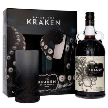 Kraken Black Spiced Rum 1l 40% DD + Pohár