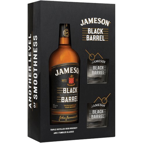 Jameson Black Barrel 0,7l 40% pdd. + 2 pohár